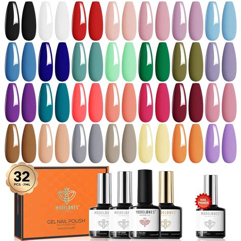 Amazon Modelones 32 PCS Gel Nail Polish Set 28 Colors Fall