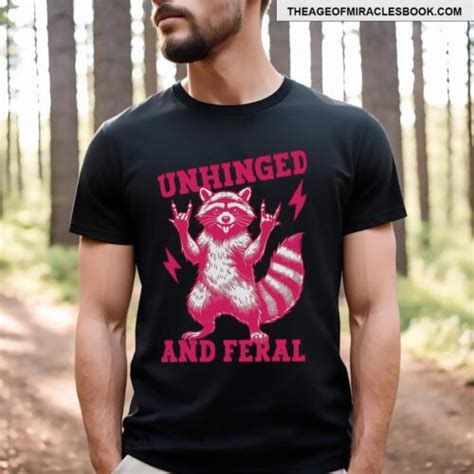 Raccoon Unhinged And Feral Retro Funny Raccoon Feral Summer T Shirt Ebay