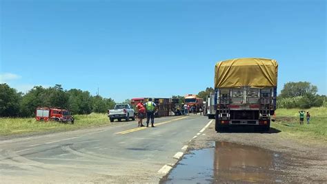 Volcó un camión cargado de hacienda a la altura del paraje San Roque