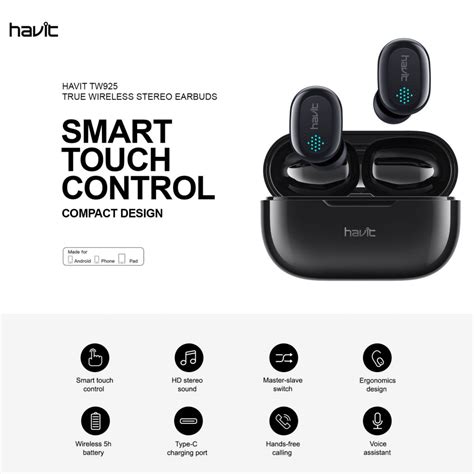 Havit TW925 True Wireless Stereo Earbuds Shopee Malaysia