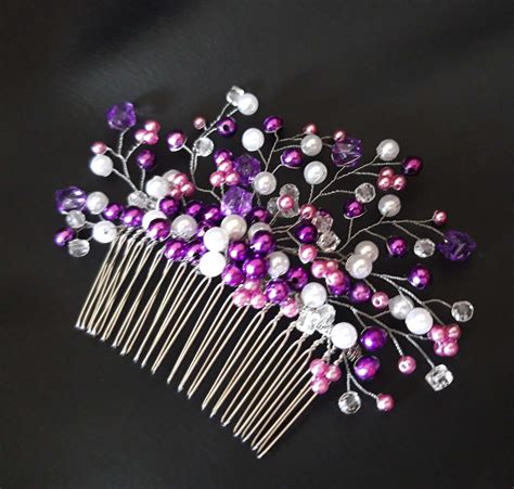 Pearl Wedding Hair Comb Accessories Handmade Etsy