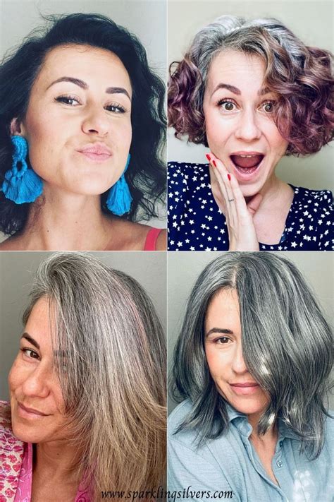 Gray Hair Before And After Grey Hair Before And After Going Gray