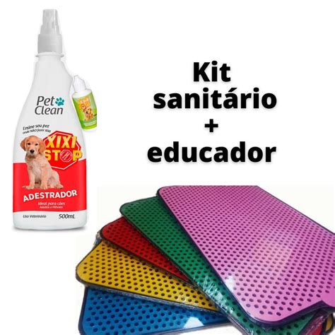 Kit Educador Xixi Pode Não Pode Sanitário Canino Lavável Xixi Dog