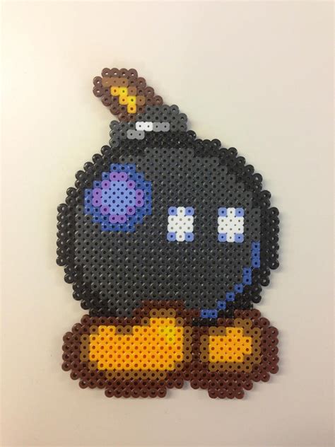 Bob Omb From Paper Mario N64 To Adorn My Wife S Desk Diy Perler