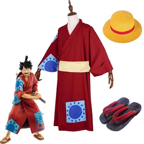 Anime One Piece Cosplay Monkey D Luffy Wano Country Arc Cosplay Costume