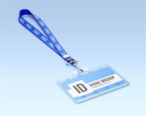 Free Id Card Holder With Lanyard Mockup Psd Set Psfiles