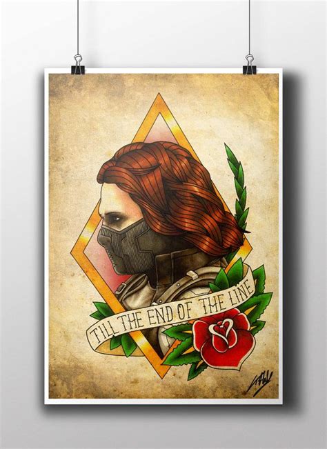 The Winter Soldier Tattoo Parlour Print | Soldier tattoo, Marvel ...