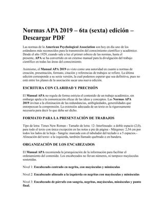 Normas Apa 2019 Convertido PDF