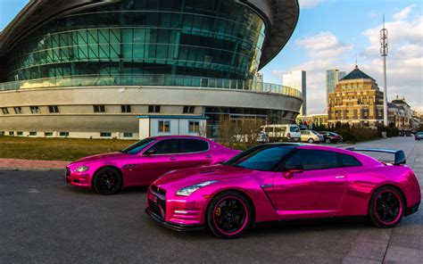 Gallery: Chrome-Pink Wrapped Nissan GT-R and Maserati Quattroporte ...