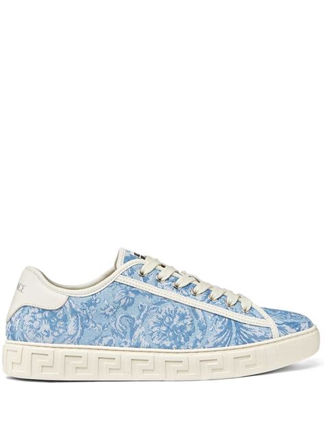 Versace Barocco Greca Jacquard Sneakers Farfetch