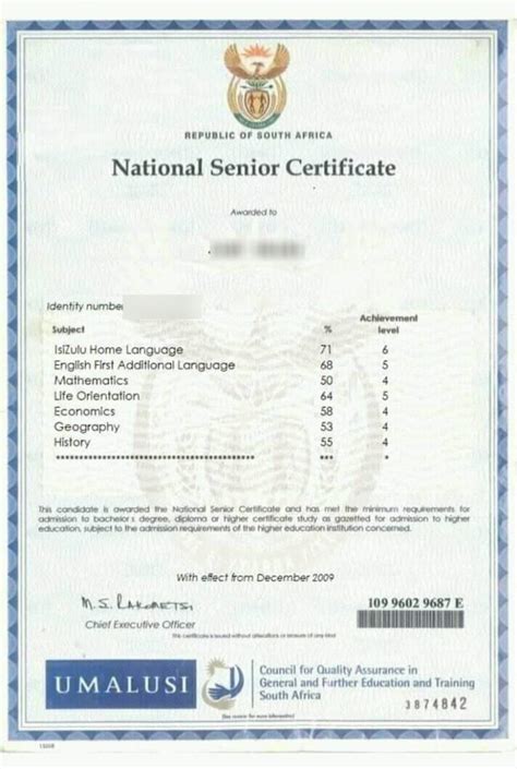 Matric 2021 Certificates Umbilo Secondary School