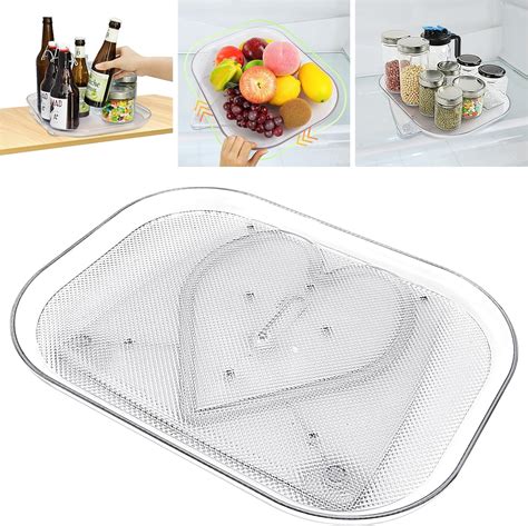 AUAUY Lazy Susan Organizador Giratorio Para Refrigerador Organizador