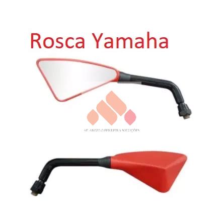 Par Retrovisor Arrow Vermelho Esportivo Tipo Rizoma Awa Rosca Yamaha