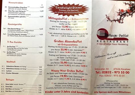 Speisekarte Von Mengu Buffet Restaurant Kevelaer