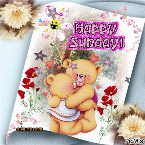 Hugging Bear Happy Sunday Sunday Sunday Quotes Happy Sunday Sunday 