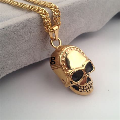 Mcsays Hip Hop Necklace Skull Skeleton Piece Mens Jewlery Hip Hop