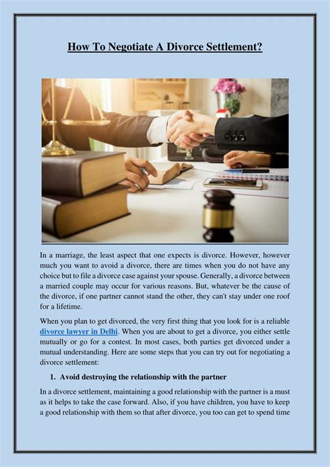 Ppt How To Negotiate A Divorce Settlement Powerpoint Presentation