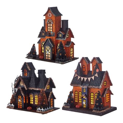 RAZ 12 25 Lighted Haunted House Etsy Halloween Haunted Houses