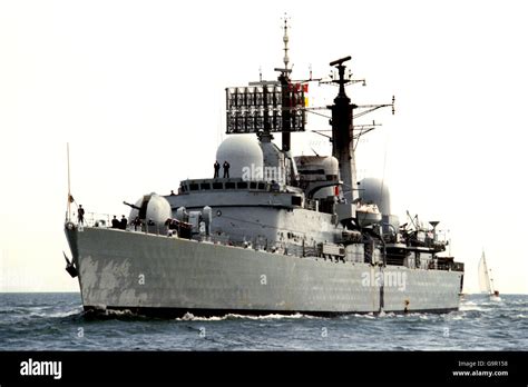 Hms Glasgow Limping Home To Portsmouth From The Falklands Conflict