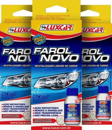 3 Unidades Revitalizador Líquido Farol Novo Luxcar 50 ml Iluminação