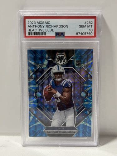 Anthony Richardson Rc Mosaic Blue Reactive Prizm Psa Gem