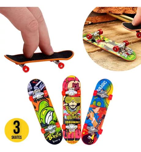 Kit 3 Skates De Dedo Profissional Fingerboard Shape Com Lixa Frete Grátis