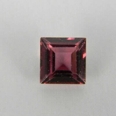 Carats Natural Red Rhodolite Garnet Faceted Gemstone Square Octagon