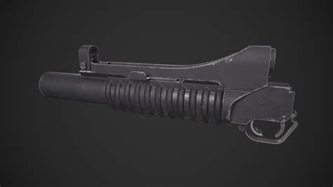 3d Model M203 Grenade Launcher Vr Ar Low Poly Cgtrader