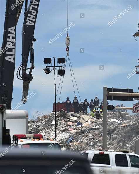 General View Rescue Workers Sift Through Editorial Stock Photo Stock