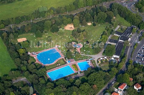 Luftbild W Rzburg Schwimmbecken Des Freibades Dallenbergbad An Der