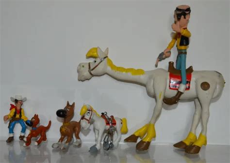 LOT FIGURINES LUCKY LUKE DALTONS JOLLY JUMPER RANTANPLAN Ceji Schleich