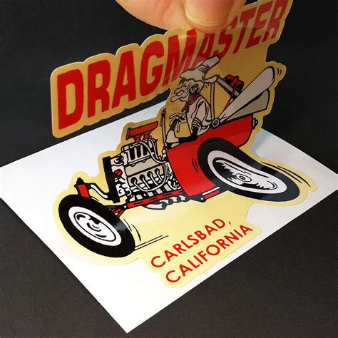 Dragmaster Vintage Style Decal Vinyl Sticker Racing Hot Rod Rat Rod