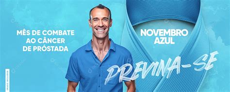 Banner Novembro Azul Mês De Combate Ao Câncer De Próstata Previna Se