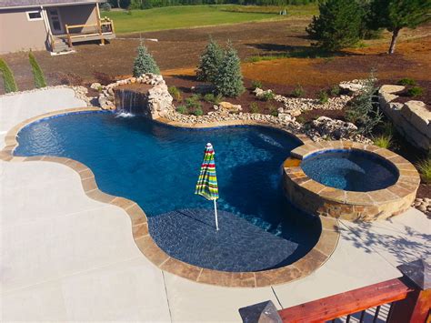 Blue Haven Pools Of Kansas City Custom Free Form Gunite Concrete Pool And Spa Blue Haven