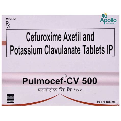 Pulmocef Cv 500 Tablet Uses Side Effects Price Apollo Pharmacy