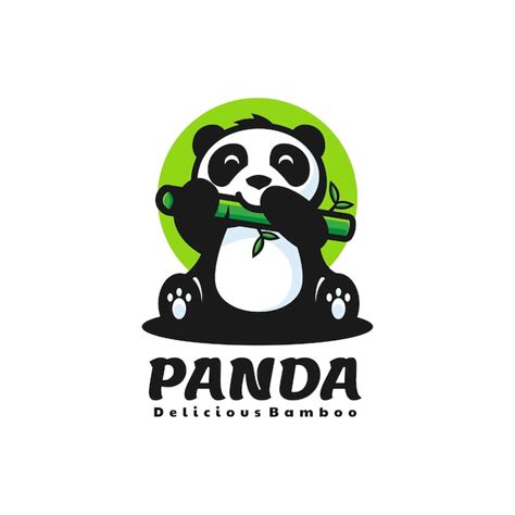 Ilustra O Em Vetor Logotipo Mascote Da Panda Vetor Premium