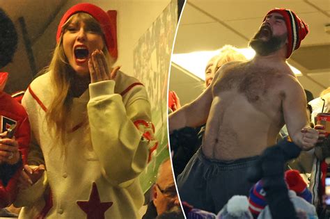 Shocked Taylor Swift Reacts To Jason Kelces Shirtless Celebration At Chiefs Game Newsfinale