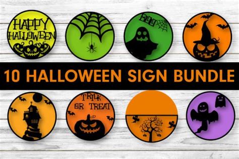 Halloween Signs Svg Bundle Graphic By Princes Bookbea Creative Fabrica