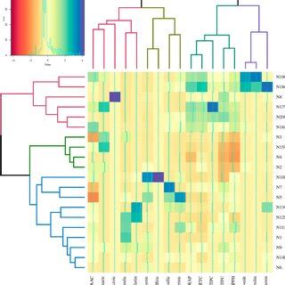 Dendrogram Of Hierarchical Clustering Analysis Hca And Heatmap Of