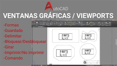 AutoCAD Ventanas gráficas de presentación Viewports Formas