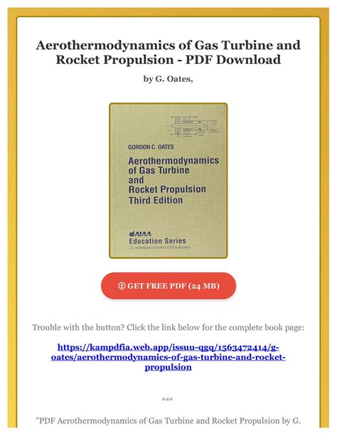 PDF Aerothermodynamics of Gas Turbine and Rocket Propulsion by G. Oates ... 