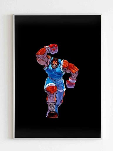 Boxer Balrog Super Street Fighting Poster