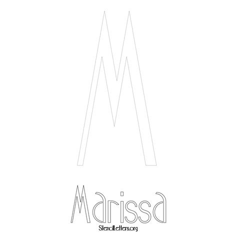 Marissa Free Printable Name Stencils With Unique Typography Styles