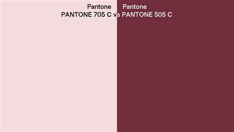 Pantone 705 C Vs Pantone 505 C Side By Side Comparison