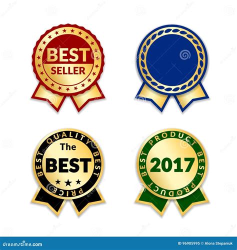 Award Ribbon The Best Seller Stock Vector Illustration Of Isolated