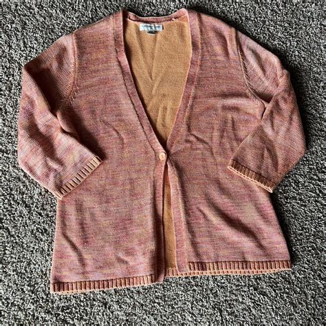 Coldwater Creek Women S Pink Cardigan Depop