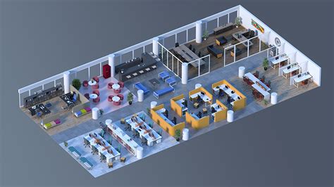 Bürosit Isometric Presentation on Behance