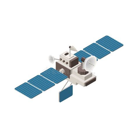 Meteo Satellite Isometric Composition Stock Vector Illustration Of