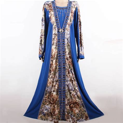 Muslim Kaftan Abaya Muslim Evening Dress Dubai Kaftan Decorated Beads