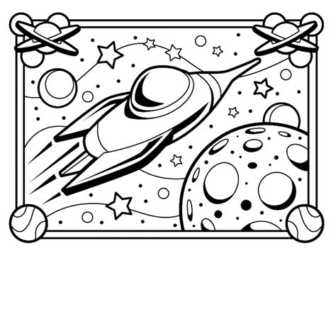 Free Printable Spaceship Coloring Pages For Kids